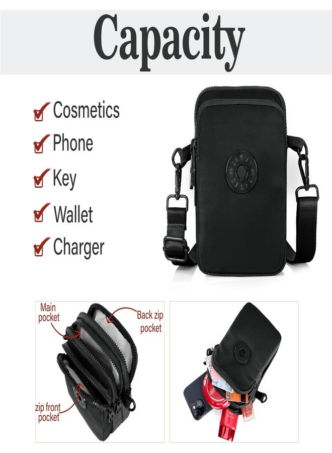BAG IN ENTERPRISE BAG IN Crossbody Travel Bag with Adjustable Strap, Multi-Pocket Phone Purse, Lightweight Nylon Shoulder Bag for Everyday Essentials (BLACK) - Image 2